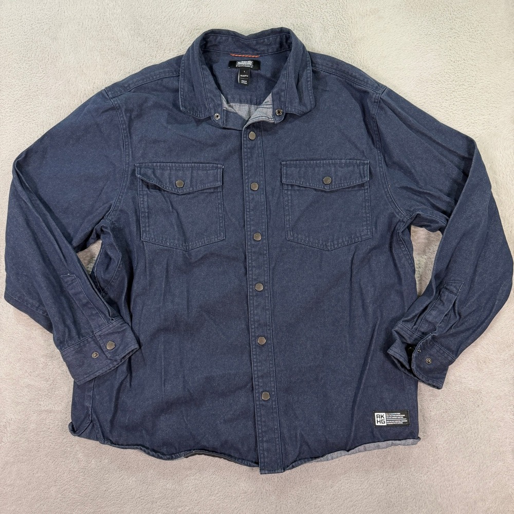 Alaskan Hardgear Duluth Mens Large Navy Blue Cotton Denim Shirt Jacket Shacket